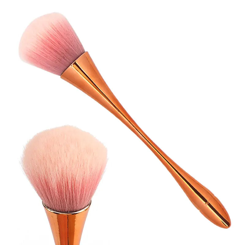 GlowTouch™ Fan Makeup Brush 🌸 — Flawless Highlight & Blush Every Time