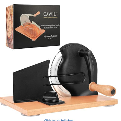 CrankCut™ Bread Cutter 🔄 — Easy Hand-Crank Precision Slicing