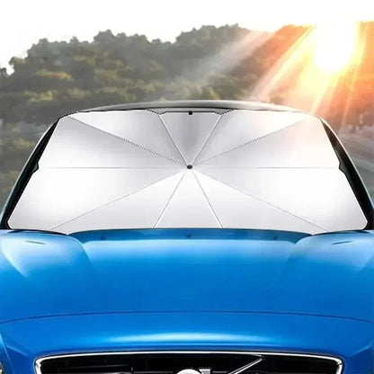 Car Sunshade for SUV & Hatchback | UV-Reflective Heat Reduction | Umbrella-Fold Design | Large 140×79 cm