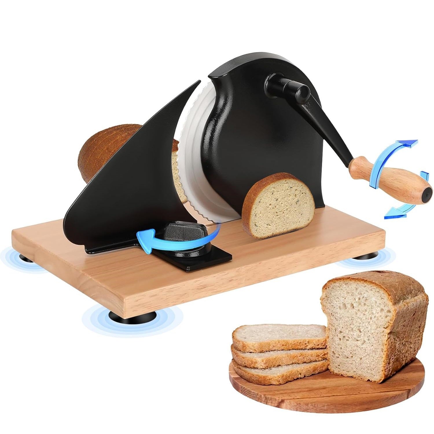 CrankCut™ Bread Cutter 🔄 — Easy Hand-Crank Precision Slicing