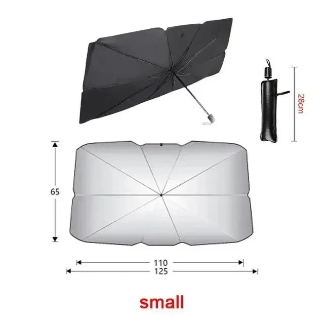 Car Sunshade for SUV & Hatchback | UV-Reflective Heat Reduction | Umbrella-Fold Design | Large 140×79 cm