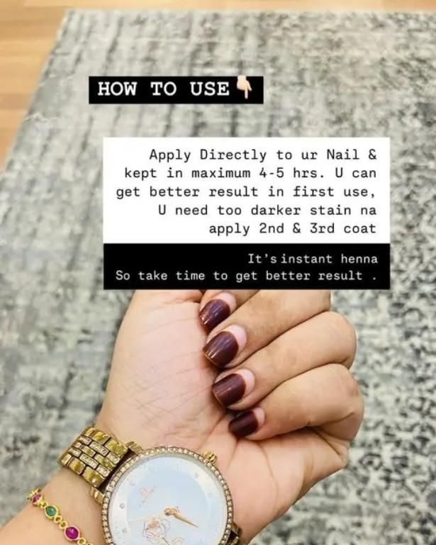 Instant Nail Injection Henna Mehendi Bottle 10ml