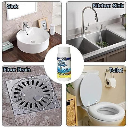 Drain Cleaner - Drain Blockage Cleaner Sink Cleaner Powder, Clog, Toilet Blockage Cleaner (Pack of 2)