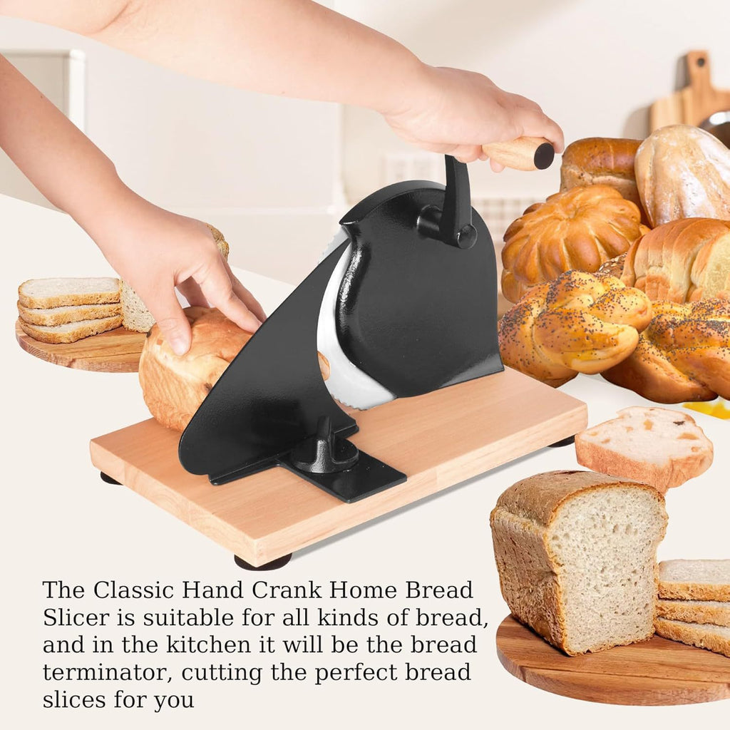 CrankCut™ Bread Cutter 🔄 — Easy Hand-Crank Precision Slicing