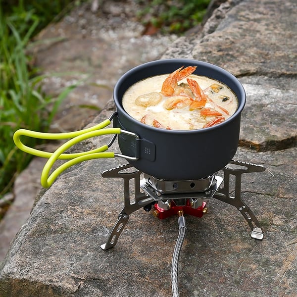 📢📢50% OFF !! ⏰Camping Gas Burner – 5800W, Piezo Ignition, Windproof 🔥