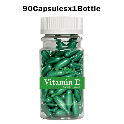 Vitamin E Serum Capsules, Single-Use Essence Capsules, Hydrating and Moisturizing Facial Skin 90 Capsules/Bottle - 1 Bottle