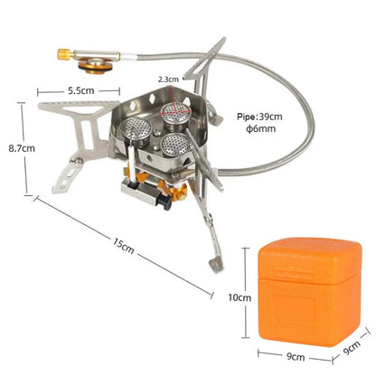 📢📢50% OFF !! ⏰Camping Gas Burner – 5800W, Piezo Ignition, Windproof 🔥