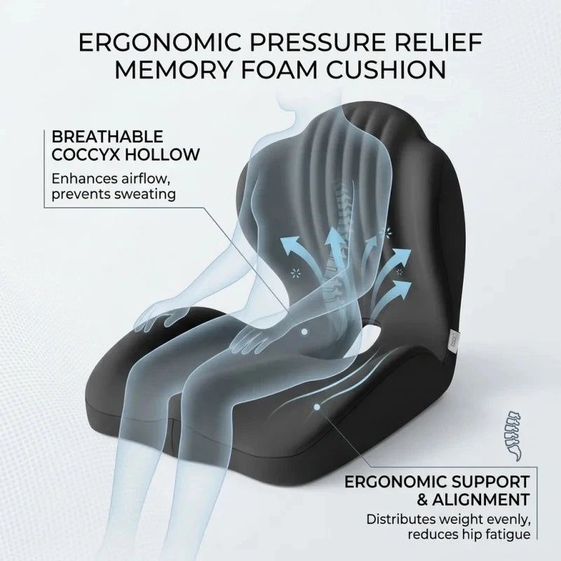 ComfortCore™ Seat Cushion 💺✨ — Ergonomic Support All Day