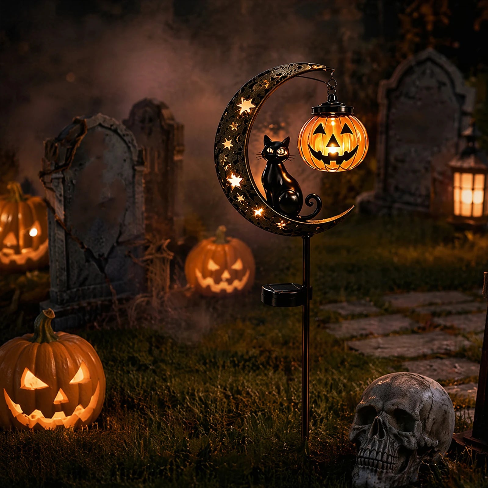 MoonPumpkin™ Garden Stake 🎃🌙 — Spooky Charm for Your Yard