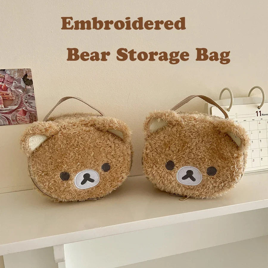 Lazy Bear Plush Cosmetic Pouch