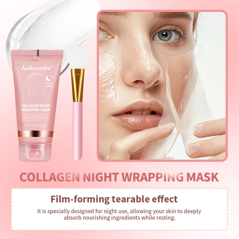 GlowSeal™ Collagen Wrapping Mask 🌙 — Firm, Tighten & Radiate Overnight