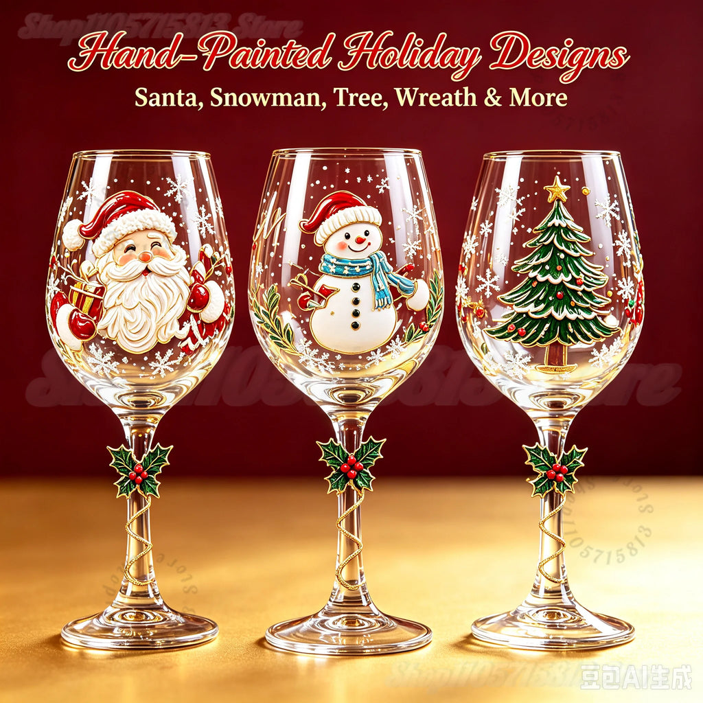 WineWonder™ Gift Set 🍷🎄 — Elegant 3D Christmas Charm