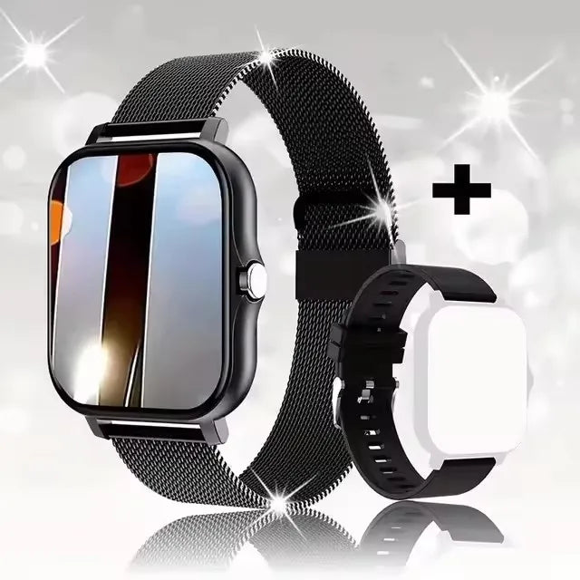 Smart Watch with Full Touch Screen, Call & Message Reminder, Music Control – Compatible with iPhone & Android