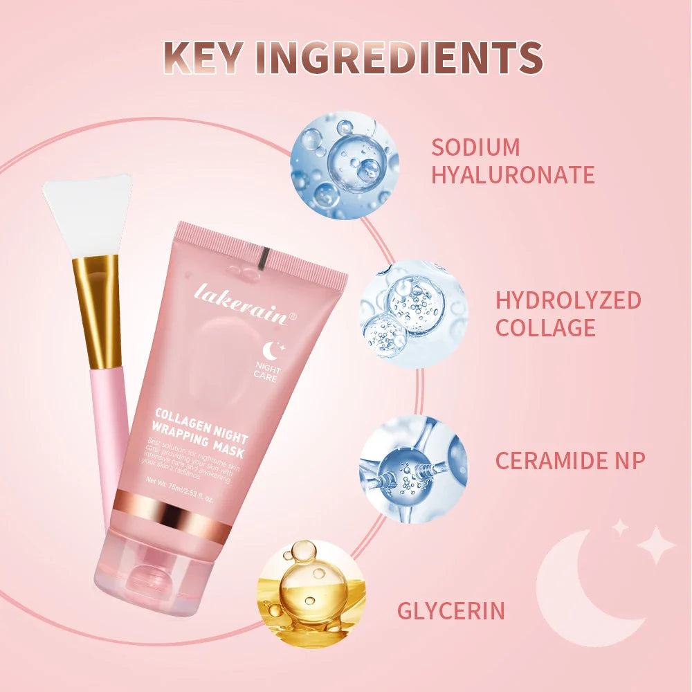 GlowSeal™ Collagen Wrapping Mask 🌙 — Firm, Tighten & Radiate Overnight