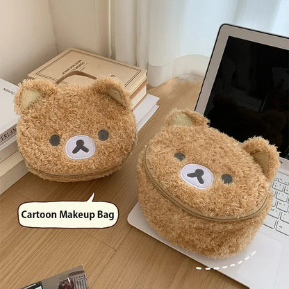 Lazy Bear Plush Cosmetic Pouch
