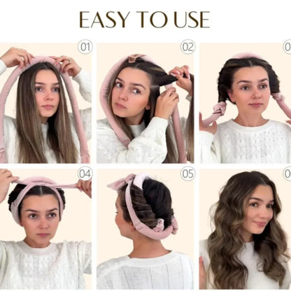 Heatless Curling Rod Headband – Satin No Heat Hair Curler