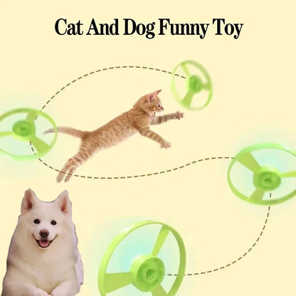 Interactive Cat Toy Flying Disc Launcher – Indoor Hunt & Play Gun