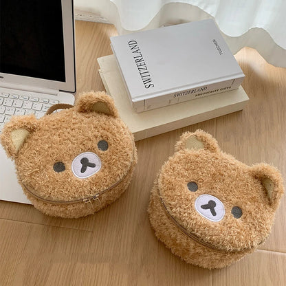 Lazy Bear Plush Cosmetic Pouch