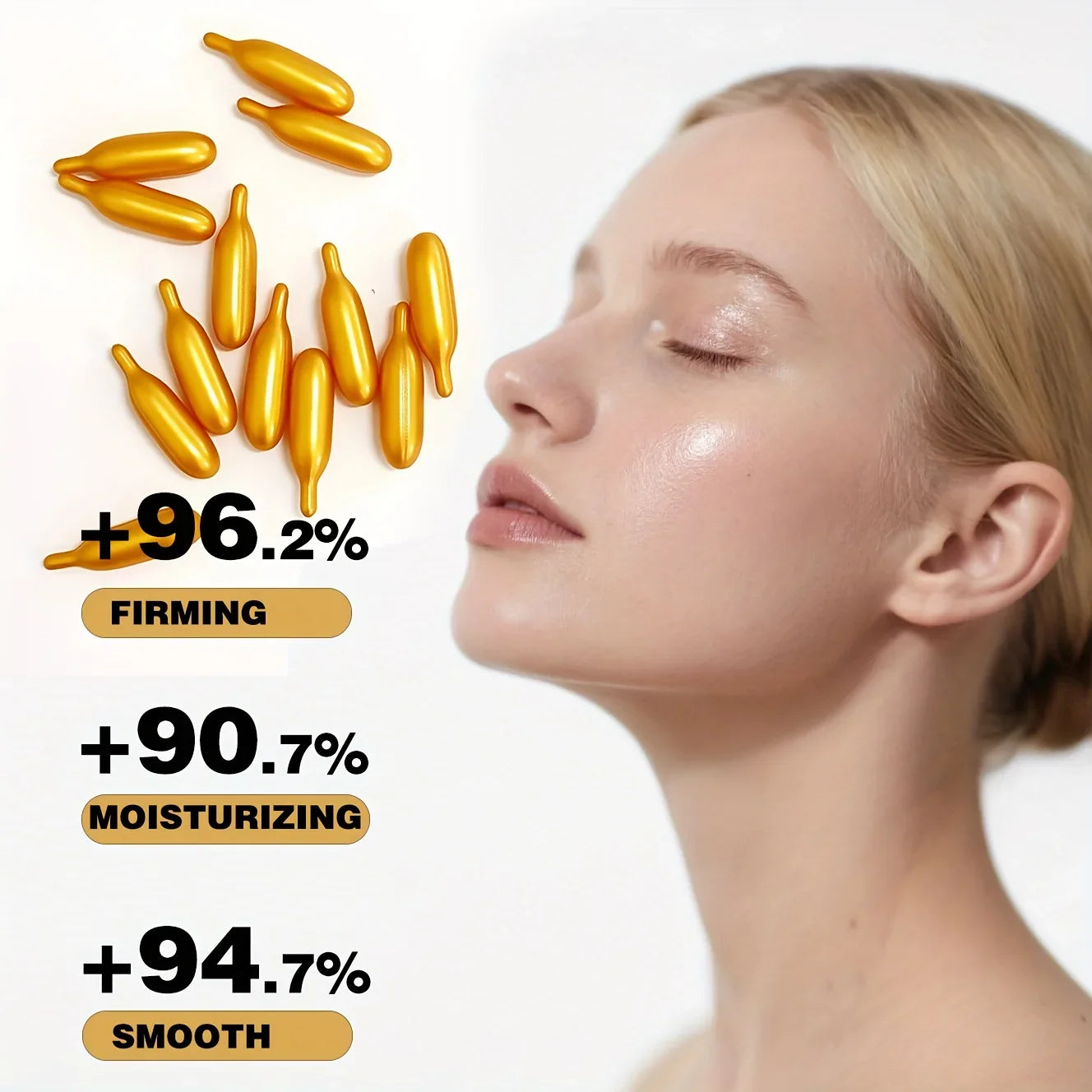 Vitamin E Serum Capsules, Single-Use Essence Capsules, Hydrating and Moisturizing Facial Skin 90 Capsules/Bottle - 1 Bottle