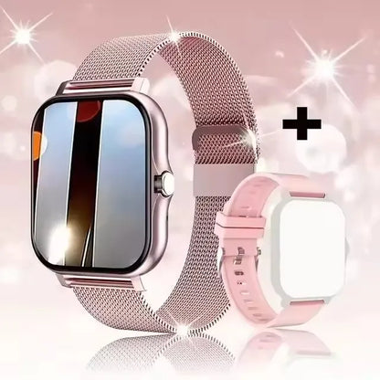 Smart Watch with Full Touch Screen, Call & Message Reminder, Music Control – Compatible with iPhone & Android