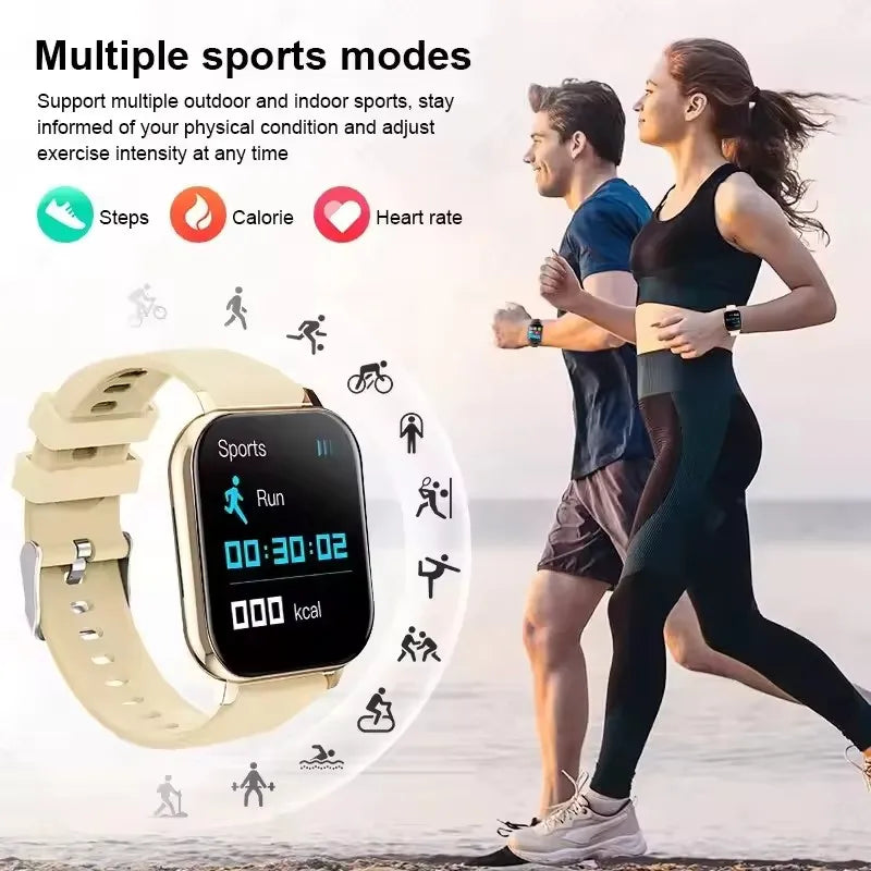 Smart Watch with Full Touch Screen, Call & Message Reminder, Music Control – Compatible with iPhone & Android