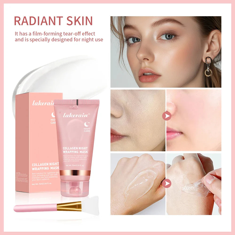 GlowSeal™ Collagen Wrapping Mask 🌙 — Firm, Tighten & Radiate Overnight