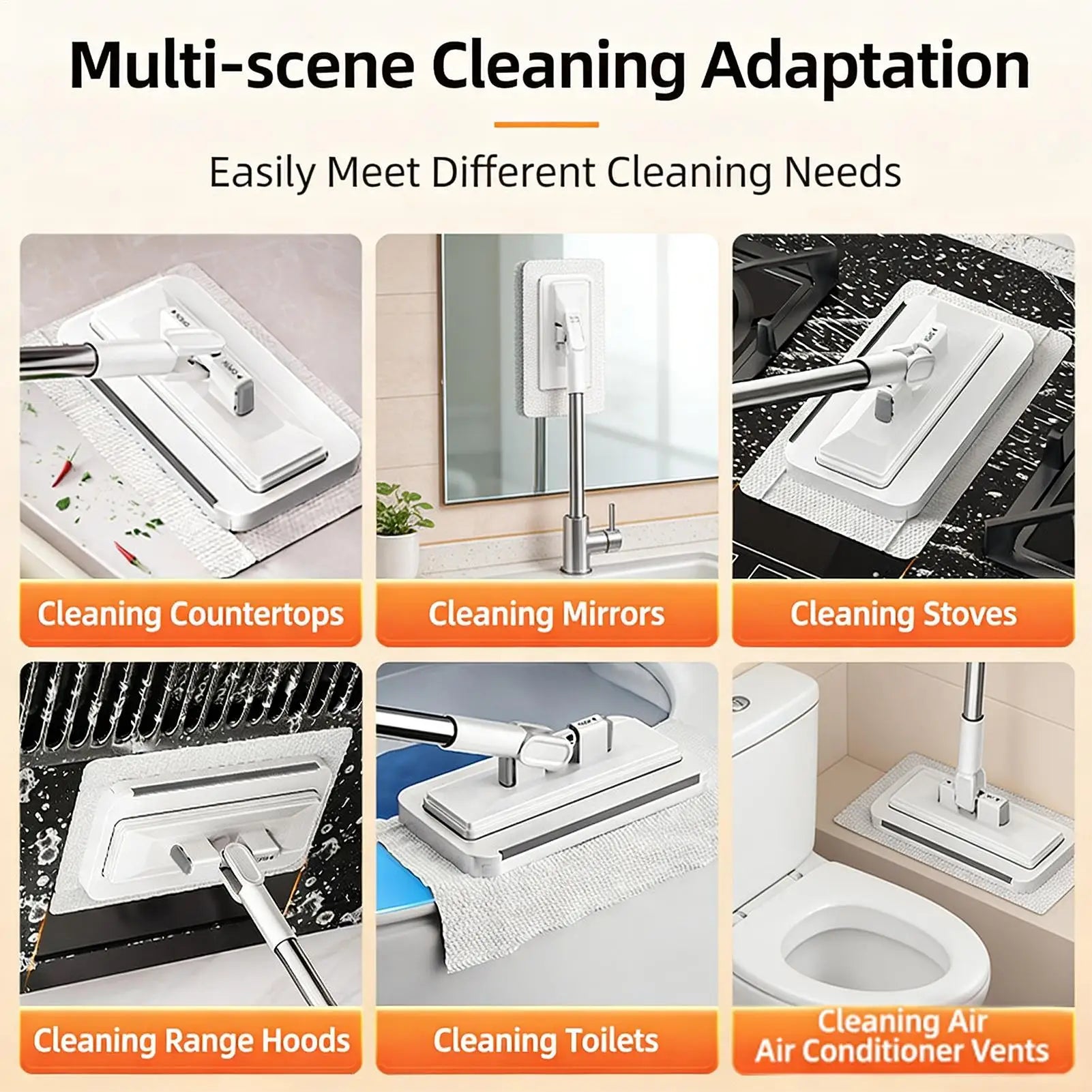 SwiftClean™ Mop 💧⚡ — Reach More, Clean Faster