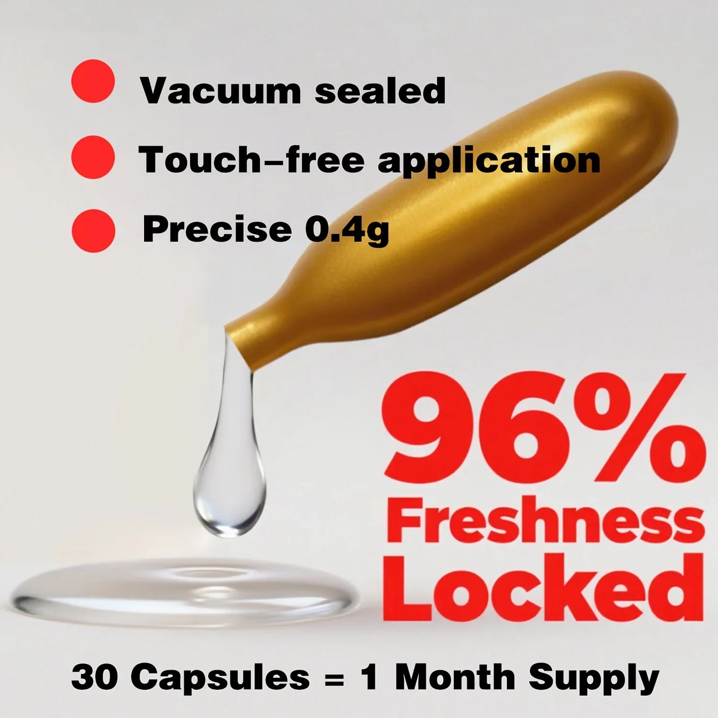 Vitamin E Serum Capsules, Single-Use Essence Capsules, Hydrating and Moisturizing Facial Skin 90 Capsules/Bottle - 1 Bottle