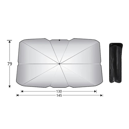 Car Sunshade for SUV & Hatchback | UV-Reflective Heat Reduction | Umbrella-Fold Design | Large 140×79 cm