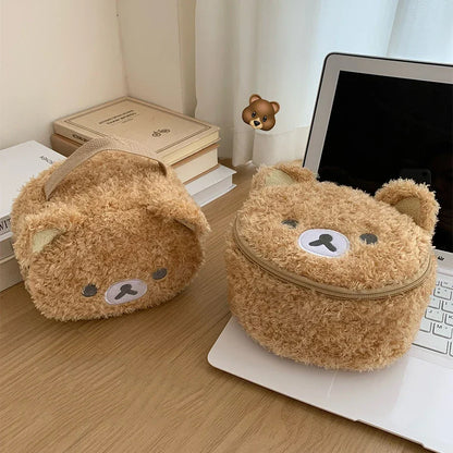 Lazy Bear Plush Cosmetic Pouch