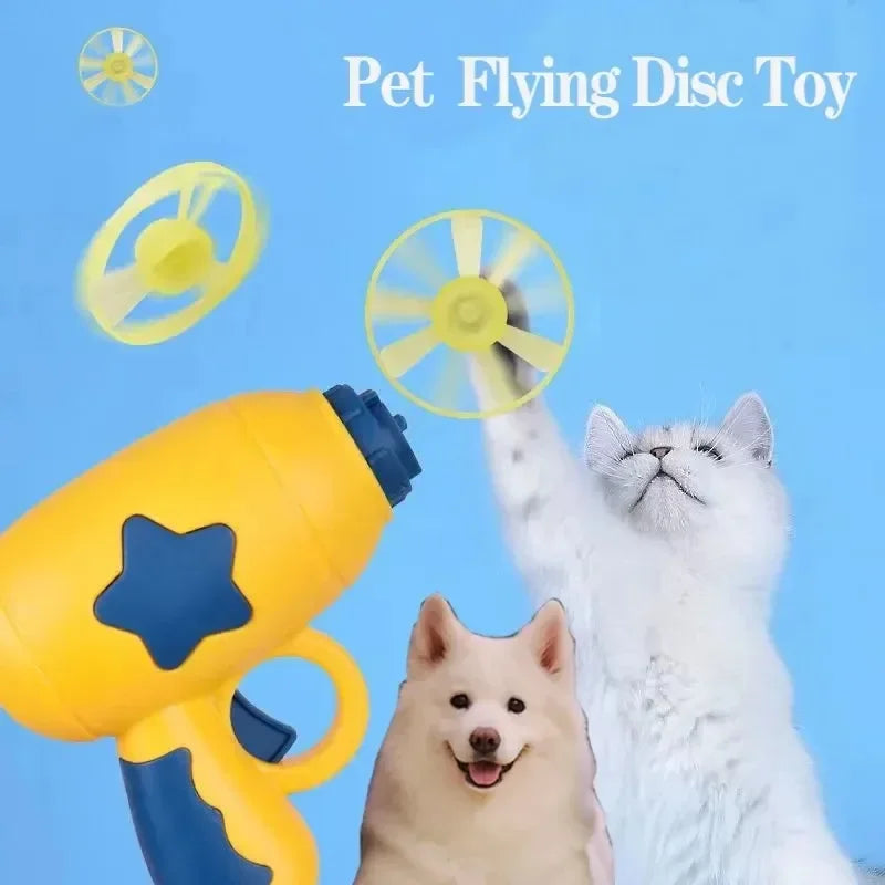 Interactive Cat Toy Flying Disc Launcher – Indoor Hunt & Play Gun