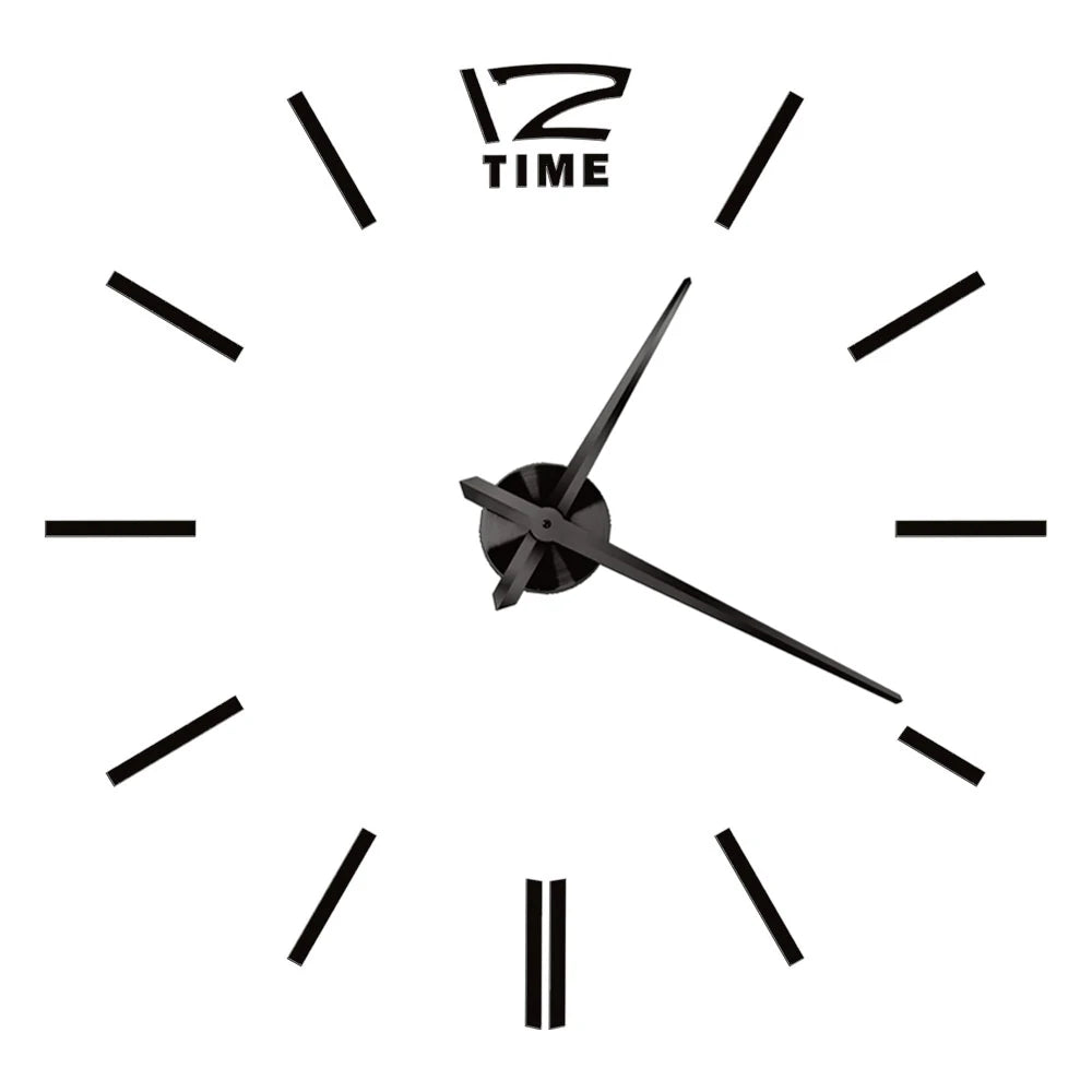 Creative Frameless DIY Wall Clock Wall Decal Home Silent Clock Living Room Office Wall Decoration