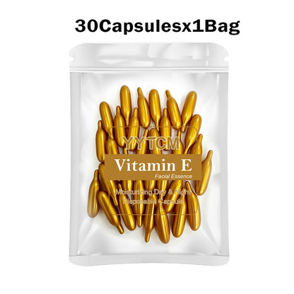 Vitamin E Serum Capsules, Single-Use Essence Capsules, Hydrating and Moisturizing Facial Skin 90 Capsules/Bottle - 1 Bottle