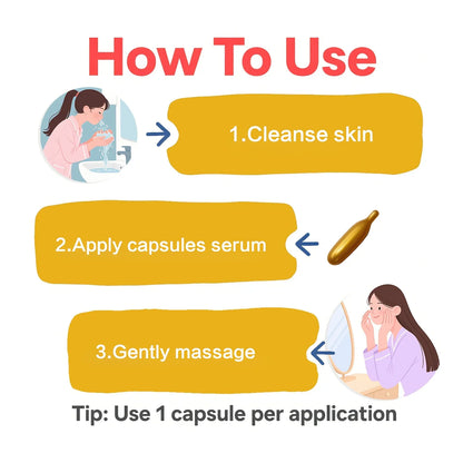 Vitamin E Serum Capsules, Single-Use Essence Capsules, Hydrating and Moisturizing Facial Skin 90 Capsules/Bottle - 1 Bottle