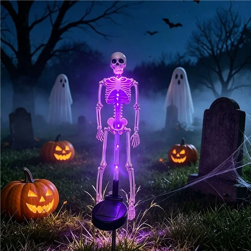 GlowBones™ Yard Stake ☠️🌞 – Solar-Powered Spooky Glow
