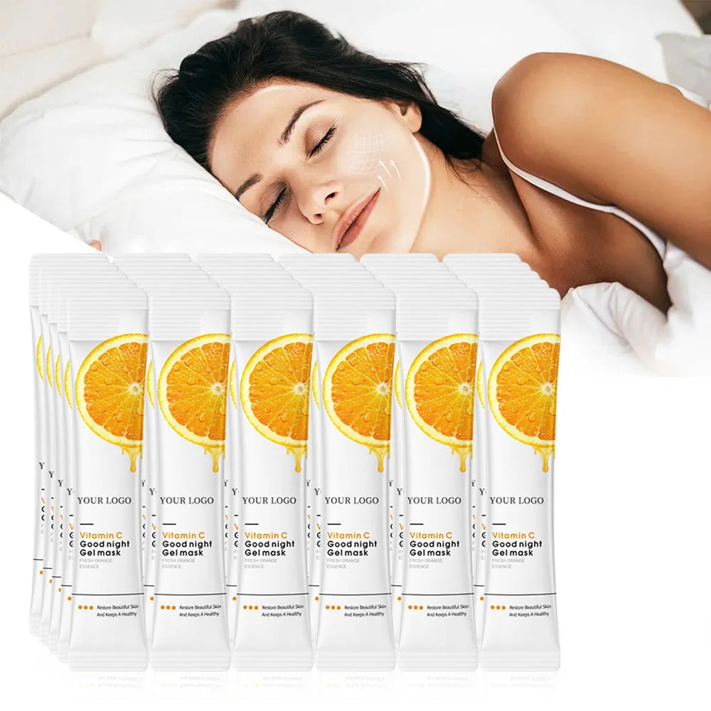 30pcs Vitamin C Sleeping Masks Beauty Face Moisturizing Skin Rejuvenation Firming Disposable No-wash Facial Mask for Face Care