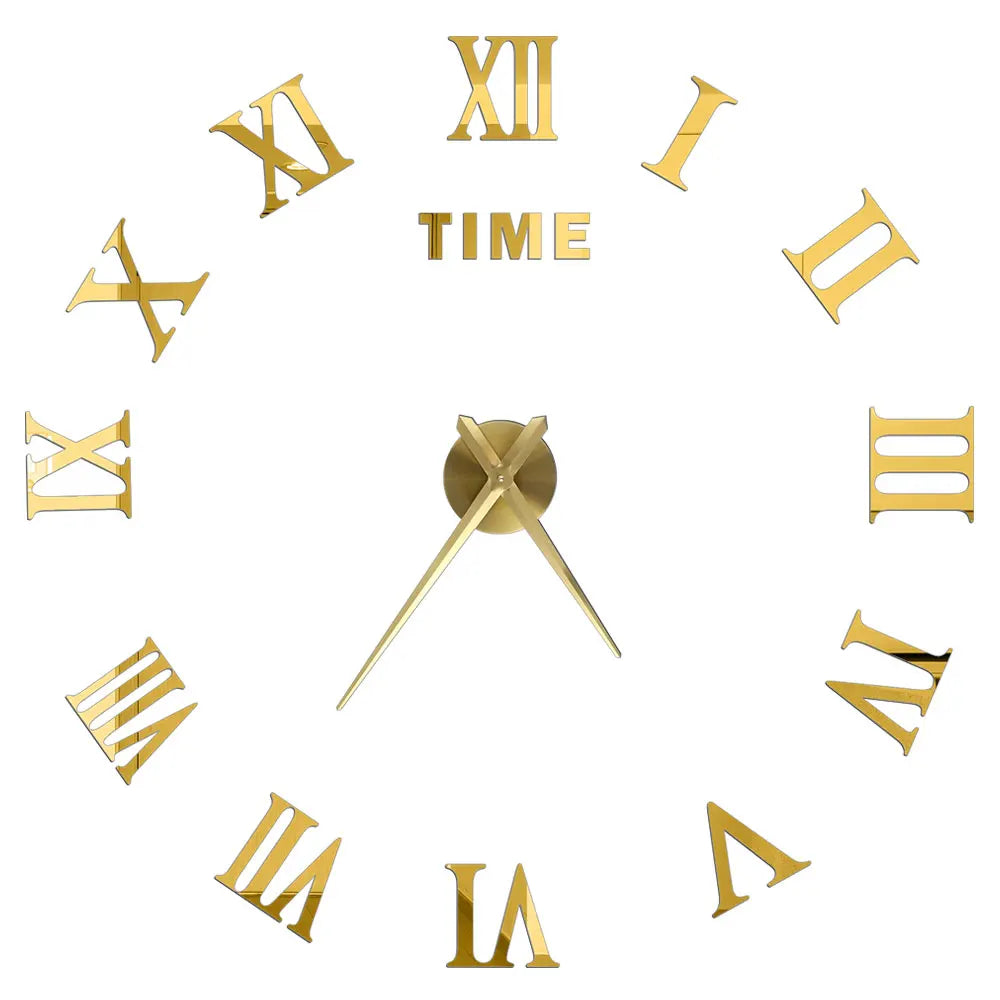 Creative Frameless DIY Wall Clock Wall Decal Home Silent Clock Living Room Office Wall Decoration