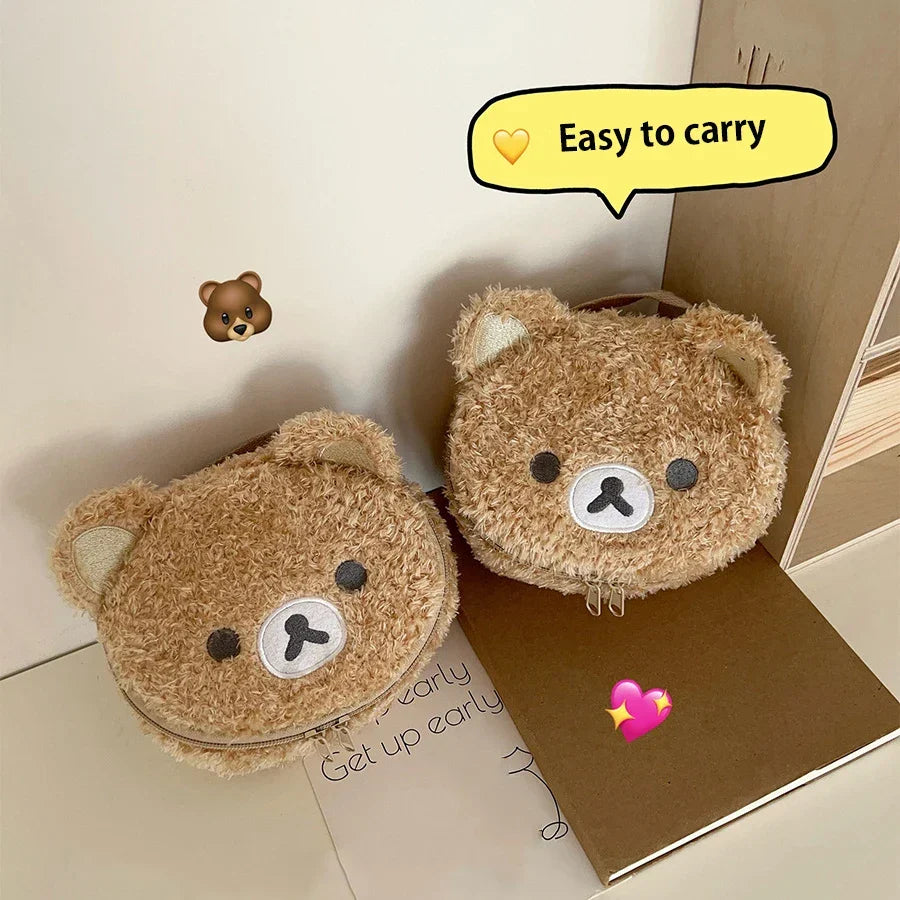 Lazy Bear Plush Cosmetic Pouch