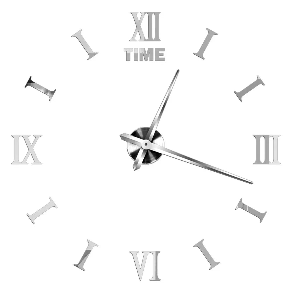 Creative Frameless DIY Wall Clock Wall Decal Home Silent Clock Living Room Office Wall Decoration