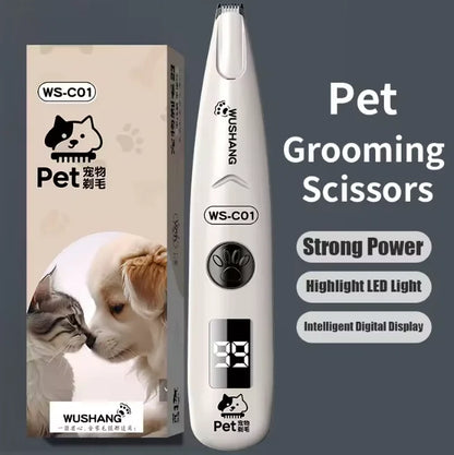 Waterproof Electric Pet Groomer Trimmer with LED Light