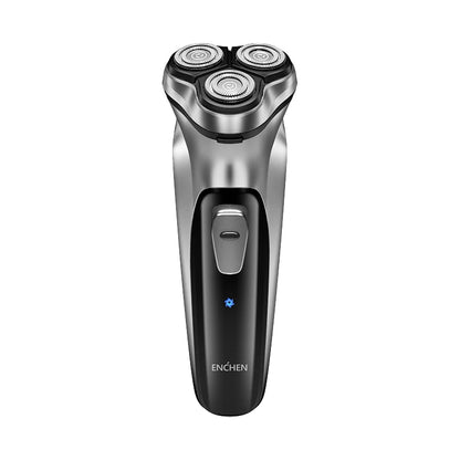 ENCHEN Blackstone Electrical Rotary Shaver for Men 3D Floating Blade Washable Type-C USB Rechargeable Shaving Beard Machine