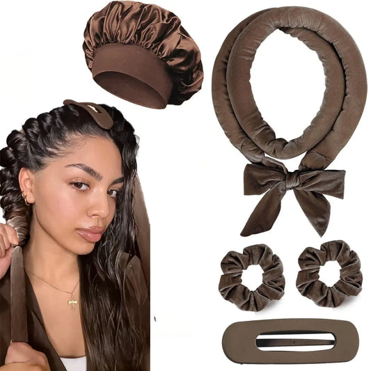 Heatless Curling Rod Headband – Satin No Heat Hair Curler