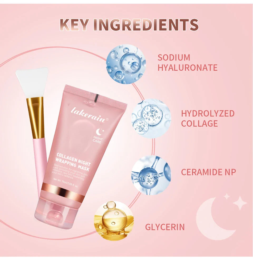 GlowSeal™ Collagen Wrapping Mask 🌙 — Firm, Tighten & Radiate Overnight