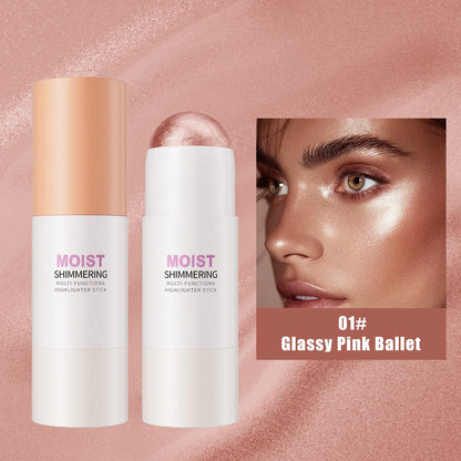 [Natural Glowup] 1pc Glowup Highlighter Stick | Natural Brightening Face Contour & Highlight Makeup, Medium Coverage, Buildable