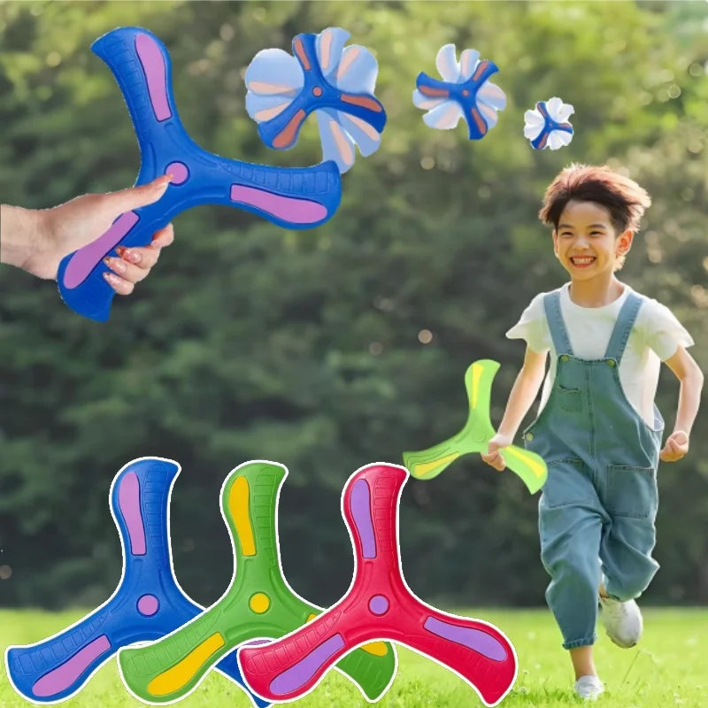 Soft Boomerang Flying Disc Set – 3 Pack Outdoor Fun