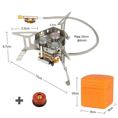 📢📢50% OFF !! ⏰Camping Gas Burner – 5800W, Piezo Ignition, Windproof 🔥