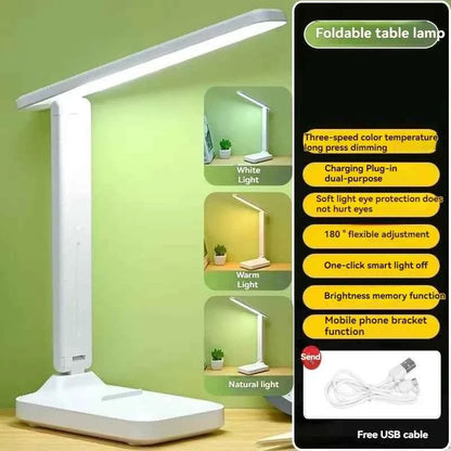 Foldable Table Led Desk Lamp, Eye Protection Night Light, USB Chargeable
