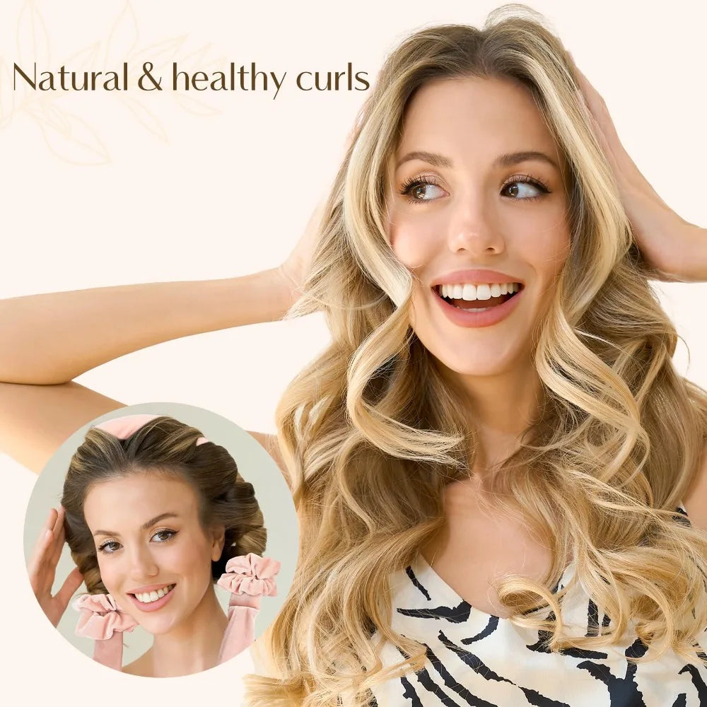 Heatless Curling Rod Headband – Satin No Heat Hair Curler