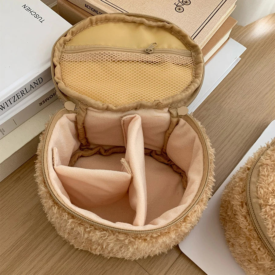 Lazy Bear Plush Cosmetic Pouch