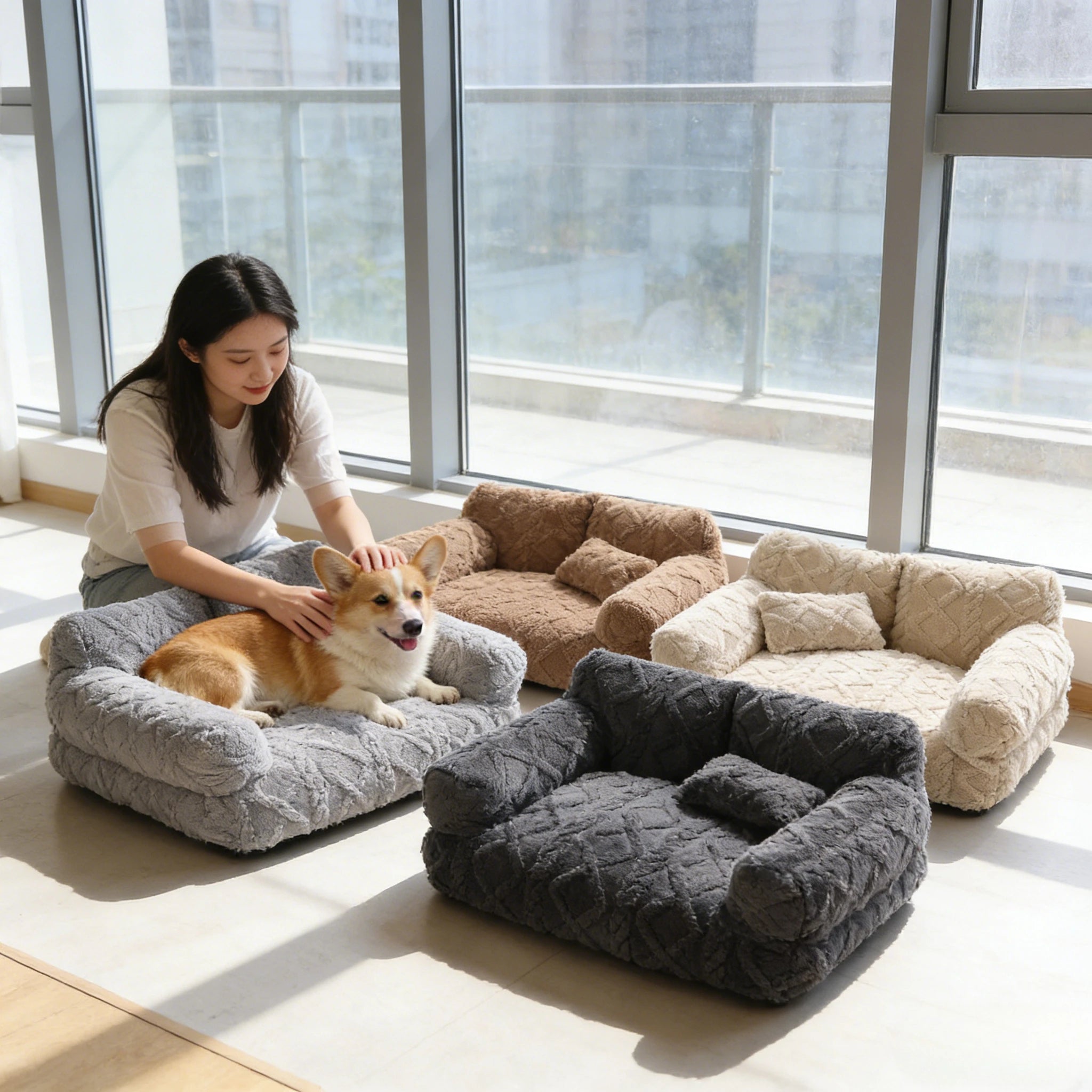 PawRelax™ Plush Bed 🐾 — Soft, Secure & Anxiety-Reducing